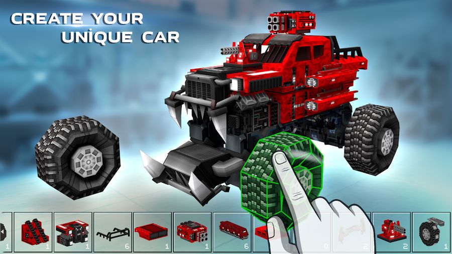 Hình ảnh Blocky Cars - trò chơi xe tăng Hack Bất Tử