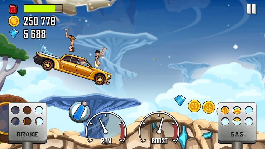 Hình ảnh Hill Climb Racing Hack Vô Hạn Xăng