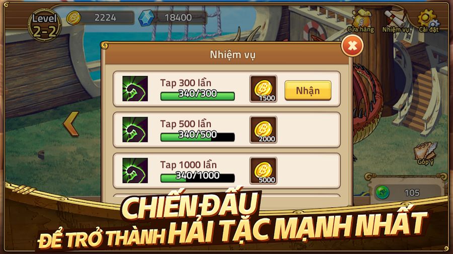 Hình ảnh Huyền Thoại Hải Tặc Hack Menu