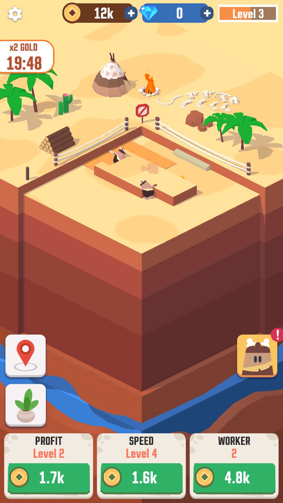 Hình ảnh Idle Digging Hack Sở Hữu Skins