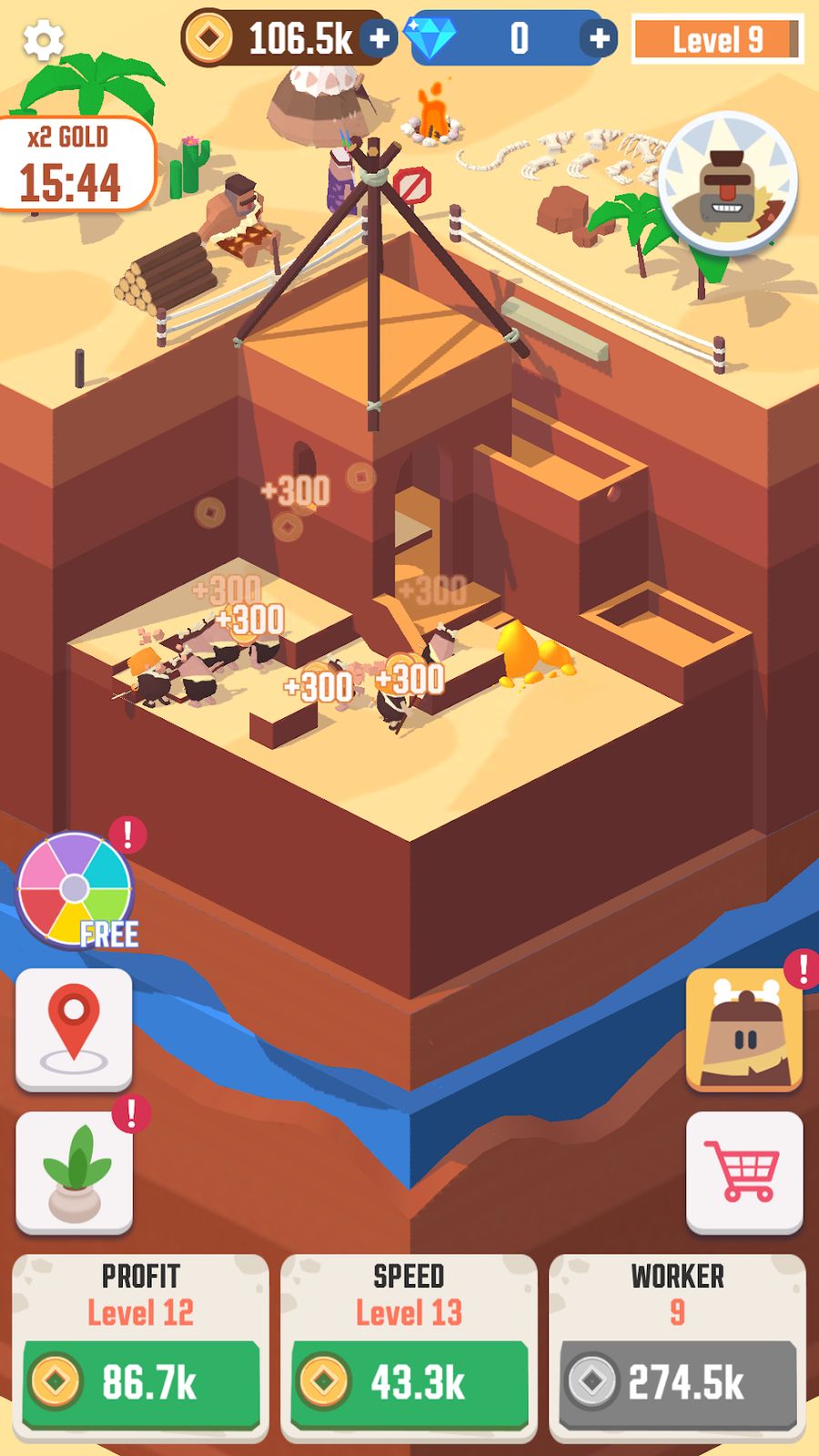 Hình ảnh Idle Digging Hack Mở Khóa Tất Cả