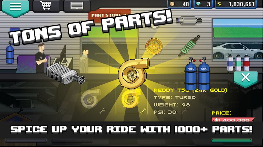 Hình ảnh Pixel Car Racer Hack Speed